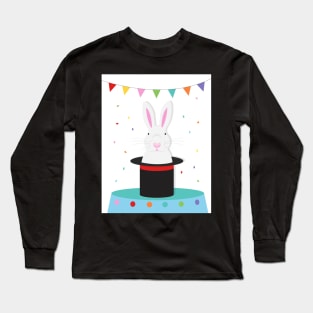 magic rabbit in tophat Long Sleeve T-Shirt